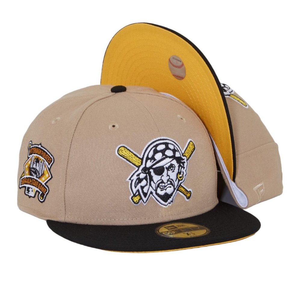 New Era Pittsburgh Pirates Camel Pack 59FIFTY Fitted Hat Exclusive 7 3/8